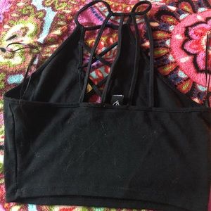 Little black crop top with crosses. Super cute!!